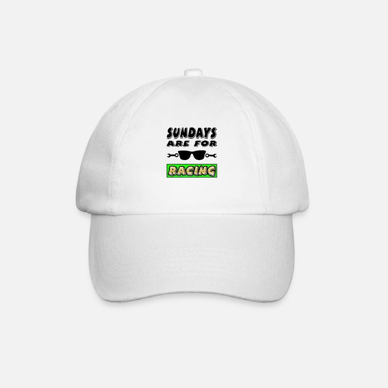Auto - Baseballkappe - Weiß/Weiß