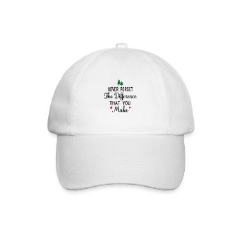 Never Forget the Difference that you Make - Baseball Cap - white/white - Front