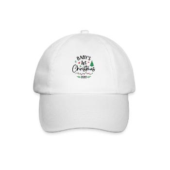 1er Noël de bébé 2022 - Casquette classique - blanc/blanc - Devant