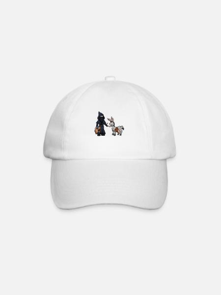 Knecht Ruprecht With Donkey - Baseballcap - wit/wit