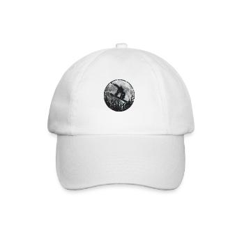Snowboarder Moon Mountains - Baseball Cap - white/white - Front