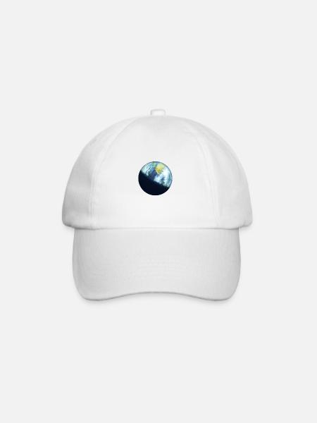 Planet Erde - Baseballkappe - Weiß/Weiß