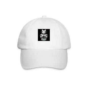 Chat cyborg - Casquette classique - blanc/blanc - Devant