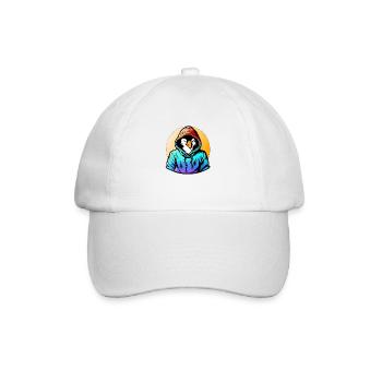 Penguin with sweater - Baseball Cap - white/white - Front