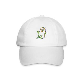Bunter Geist - Baseballkappe - Weiß/Weiß - Vorne