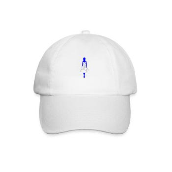 Schneekönigin auf Schwarz - Baseballkappe - Weiß/Weiß - Vorne