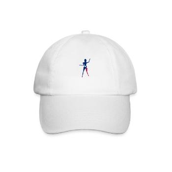 Texan Dancing Girl Silhouette - Baseballkappe - Weiß/Weiß - Vorne