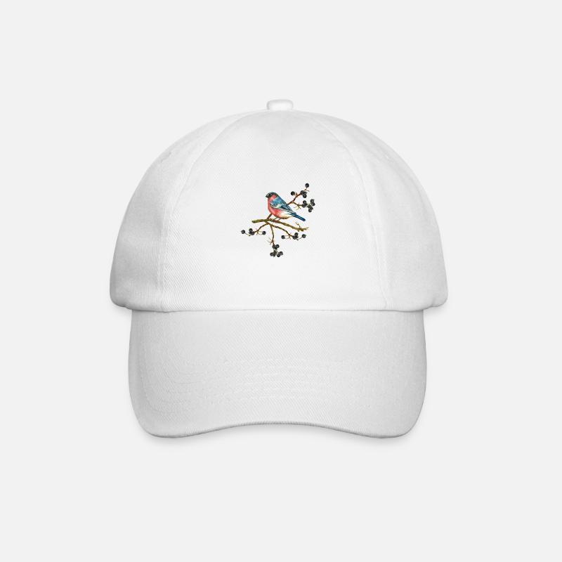 Bunter Vogel - Baseballkappe - Weiß/Weiß