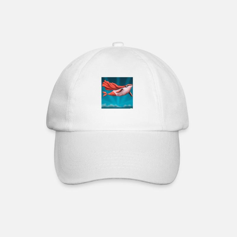 Space-Whale - Baseballkappe - Weiß/Weiß
