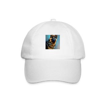 German Shepherd portait - Baseball Cap - white/white - Front