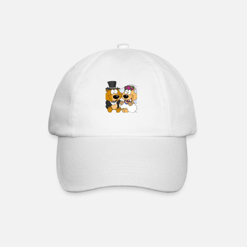 Animal Wedding - Baseball Cap - white/white