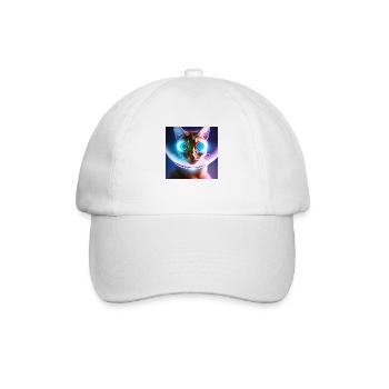 The Universe Cat - Baseball Cap - white/white - Front