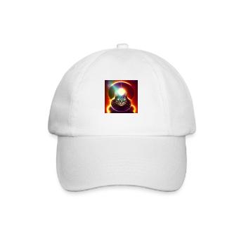 The Universe Cat - Baseball Cap - white/white - Front