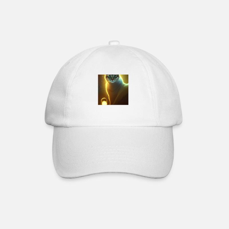 Le chat de l’univers - Casquette classique - blanc/blanc