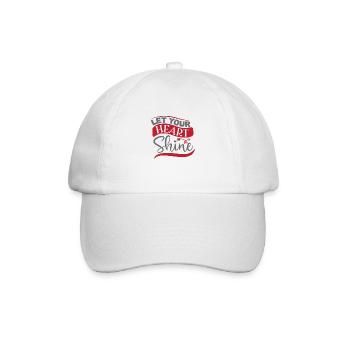 Laissez briller votre cœur - Casquette classique - blanc/blanc - Devant