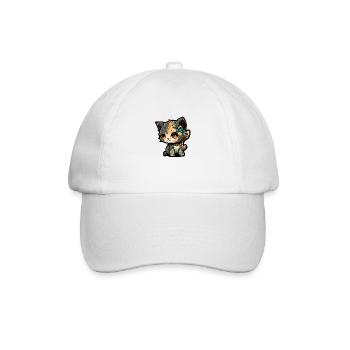 A Cute Adorable Kitten - Baseball Cap - white/white - Front