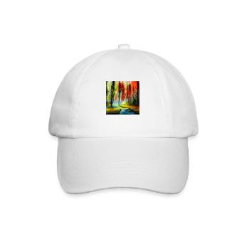 Aquarelle de printemps de la forêt - Casquette classique - blanc/blanc - Devant