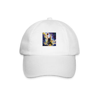 expressive painting of a basketball - Baseball Cap - white/white - Front