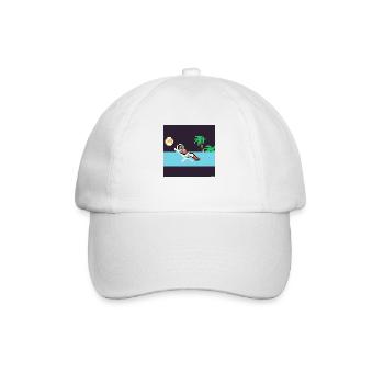 Astronaut lounging in a tropical resort in space - Baseball Cap - white/white - Front