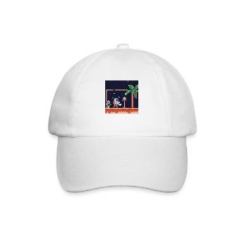 Astronaut lounging in a tropical resort - Baseball Cap - white/white - Front