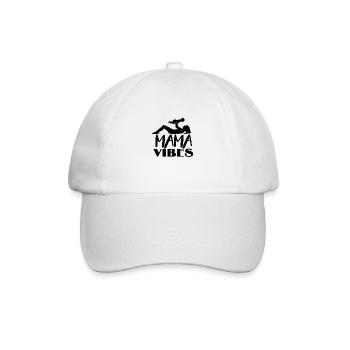 Mama Vibes - Baseballkappe - Weiß/Weiß - Vorne