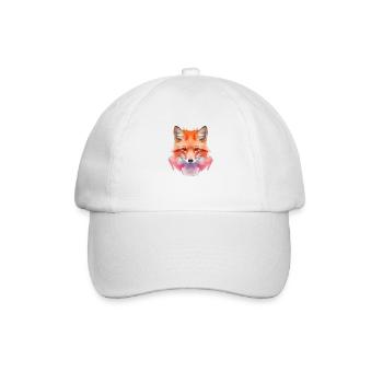 Abstrakter Polygon Fuchs - Baseballkappe - Weiß/Weiß - Vorne