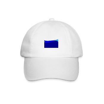 Dark Blue Wave Background - Baseball Cap - white/white - Front
