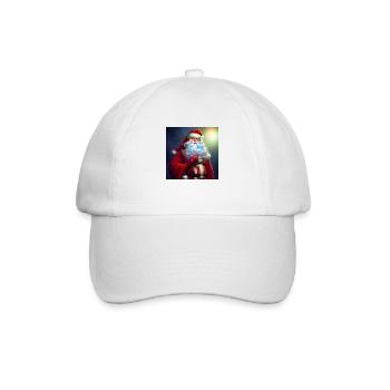 Weihnachtsmann Nikolaus Santa Claus Weihnachten - Baseballkappe - Weiß/Weiß - Vorne