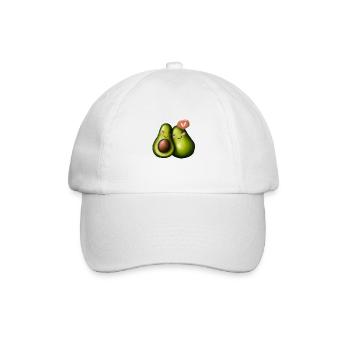Avocado Liebe - Baseballkappe - Weiß/Weiß - Vorne