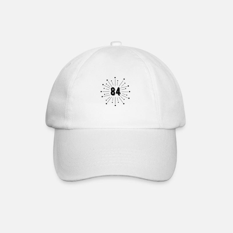 84e anniversaire étoilé - cadeau 84 ans - Casquette classique - blanc/blanc