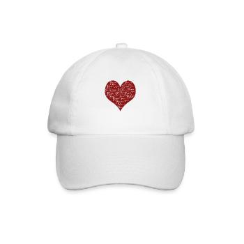 Be mine rot - Baseballkappe - Weiß/Weiß - Vorne