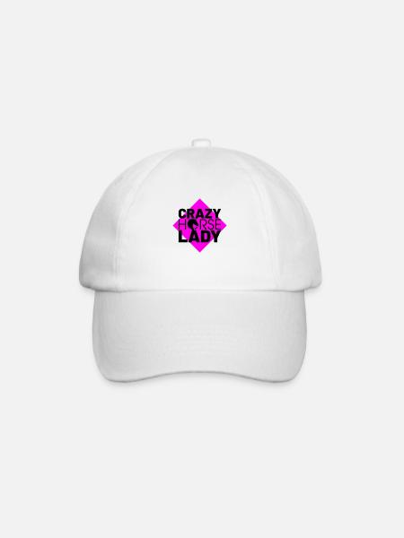 gal hestedame - Baseballkasket - hvid/hvid