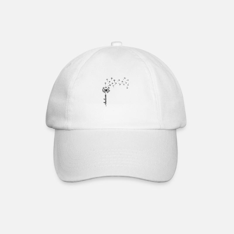 Shalom Löwenzahn Design - Baseballkappe - Weiß/Weiß