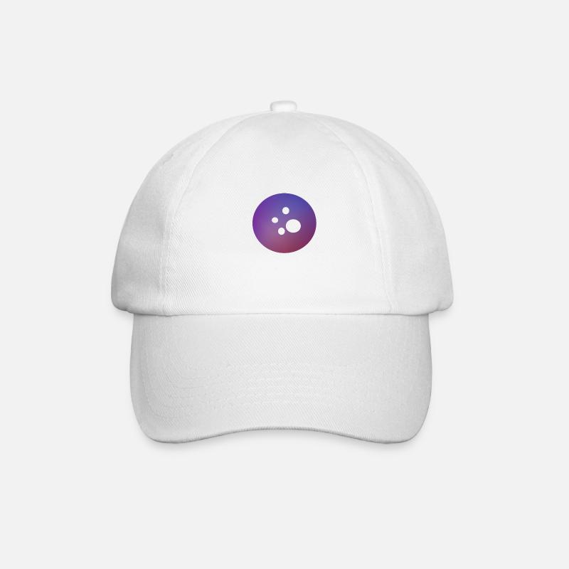 Galaxy button - Baseballkappe - Weiß/Weiß