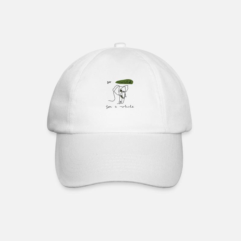 Go wild - Baseballkappe - Weiß/Weiß