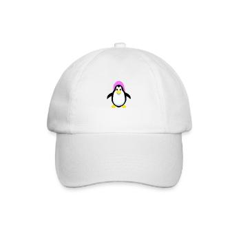 Penguin Cartoon Cute Pengu Animal Funny Comic 2 - Baseball Cap - white/white - Front
