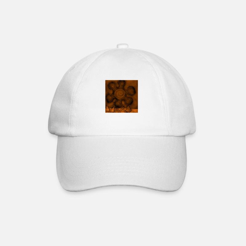 SOLEIL SUR PYRAMIDES ORANGES - Casquette classique - blanc/blanc