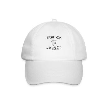j'peux pas j'ai belote - Casquette classique - blanc/blanc - Devant