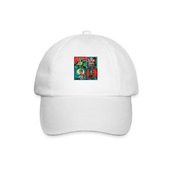 Old tattoed woman cooking - Baseball Cap - white/white - Front