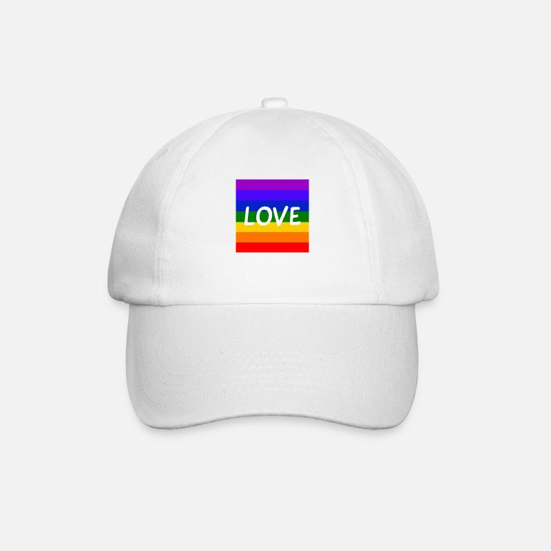 J’adore Arc-en-ciel - Casquette classique - blanc/blanc