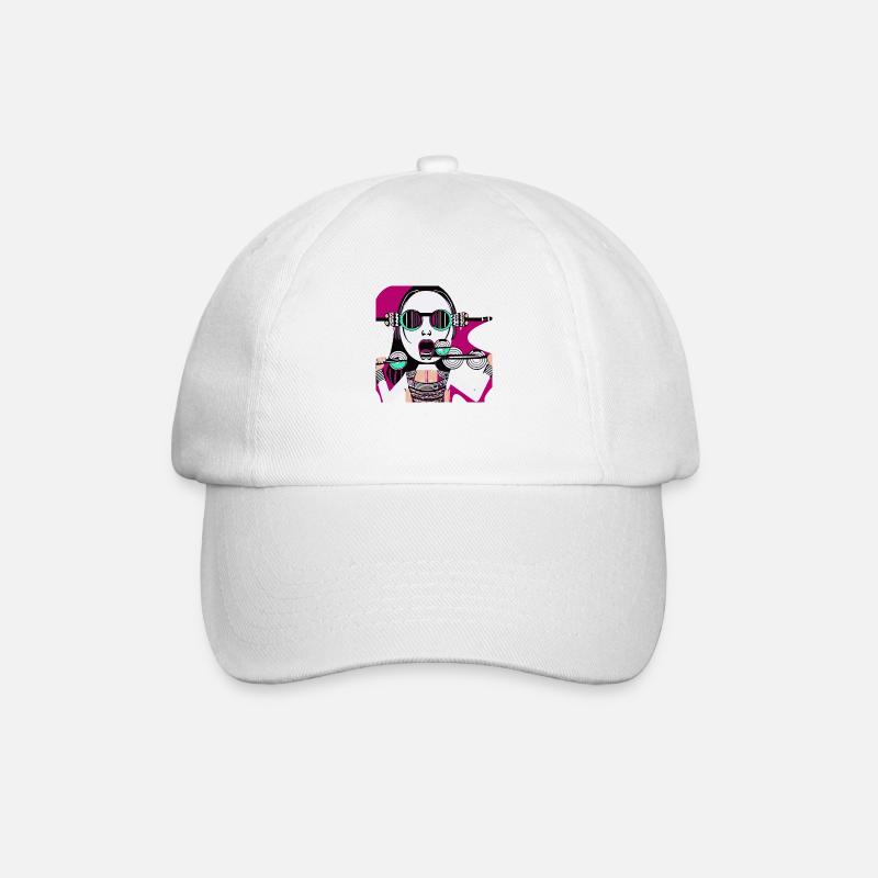 Musik Mädchen - Baseballkappe - Weiß/Weiß