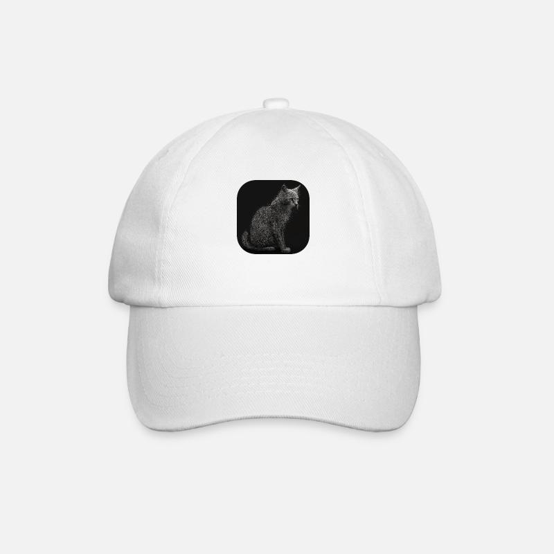 Cat - Baseball Cap - white/white