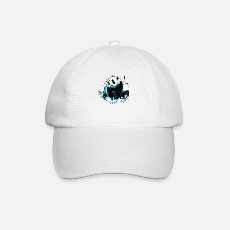 Panda - Baseballkappe - Weiß/Weiß