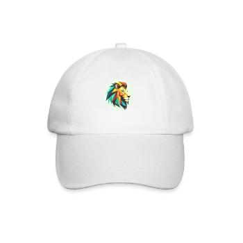 Löwenkopf - Baseballkappe - Weiß/Weiß - Vorne