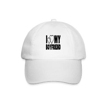 I love my boyfriend - Baseballkappe - Weiß/Weiß - Vorne