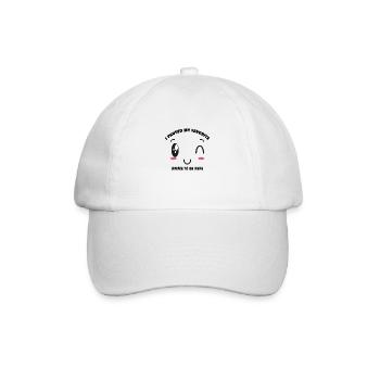 I paused my favorite anime to be here - Casquette classique - blanc/blanc - Devant