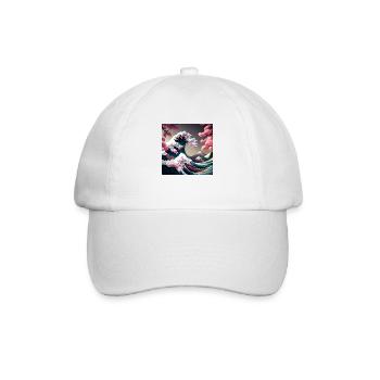 Tsunami Florale au Mont Fuji - Casquette classique - blanc/blanc - Devant