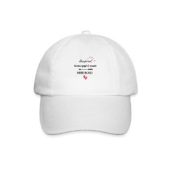 papi et j'arrive en 2023 - Casquette classique - blanc/blanc - Devant