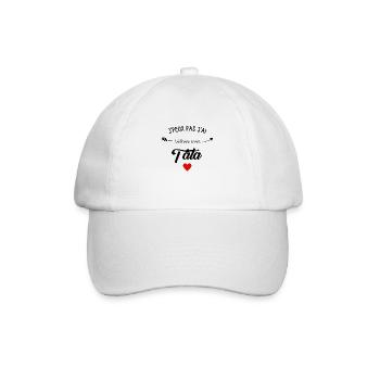 j'peux pas j'ai bêtises avec tata - Casquette classique - blanc/blanc - Devant