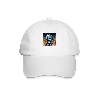 Cute robot - Baseball Cap - white/white - Front